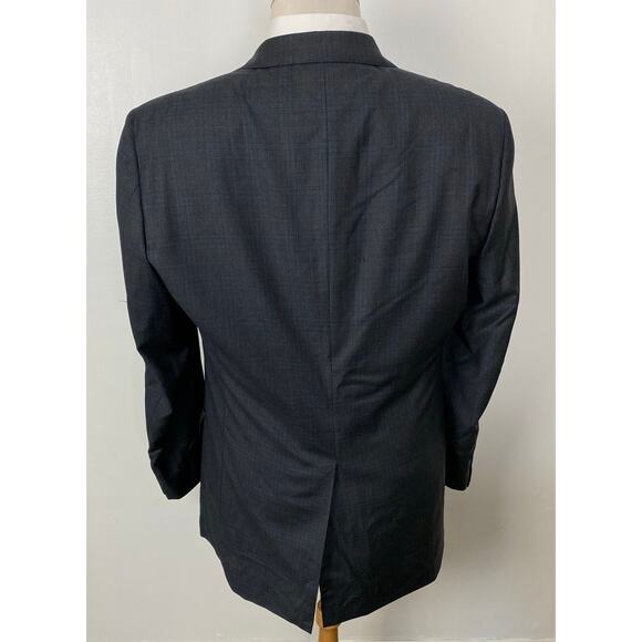 Men Samuelsohn SB Austin plaid 2-button wool 2-button blazer sport coat 42L - Picture 4 of 6